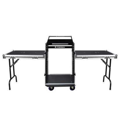 PRORECK PR-16UW DJ Rack Case with Fold-Out Tables|16U Rack