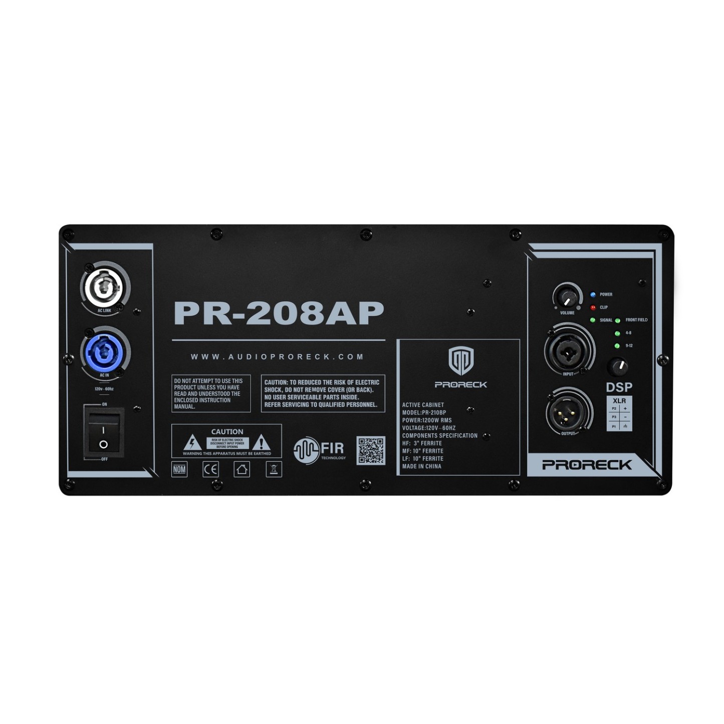 PRORECK PR-208AP 8" Powered Line Array Speaker System | 4000W Peak Power|Set of 4 with Flying Hardware