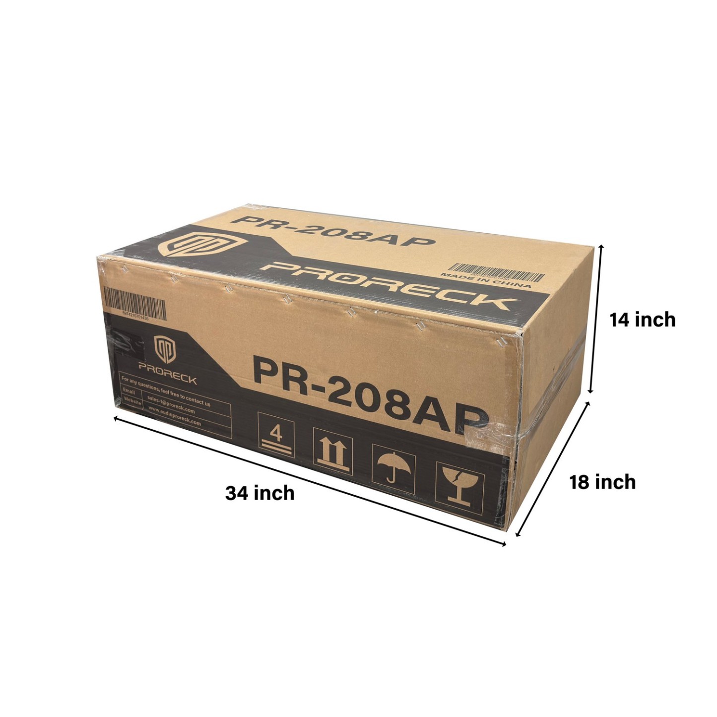 PRORECK PR-208AP 8" Powered Line Array Speaker System | 4000W Peak Power|Set of 4 with Flying Hardware