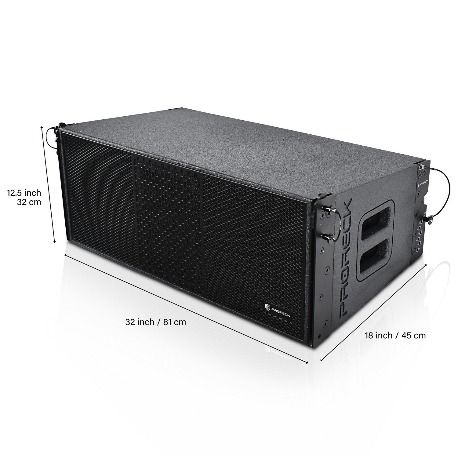 PRORECK PR-210BP-2F Powered  Dual10" Line Array Speakers - (One Pack includes 2 speakers and 1 fly bar)