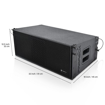 PRORECK PR-210BP-2F Powered  Dual10" Line Array Speakers - (One Pack includes 2 speakers and 1 fly bar)