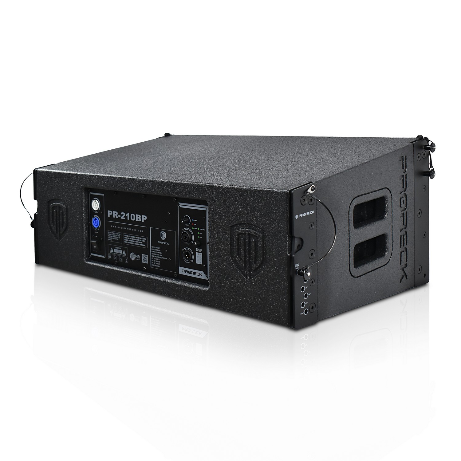 PRORECK PR-210BP Dual 10" Powered Line Array Speaker System | 5000W Peak Power|Set of 4 with Flying Hardware