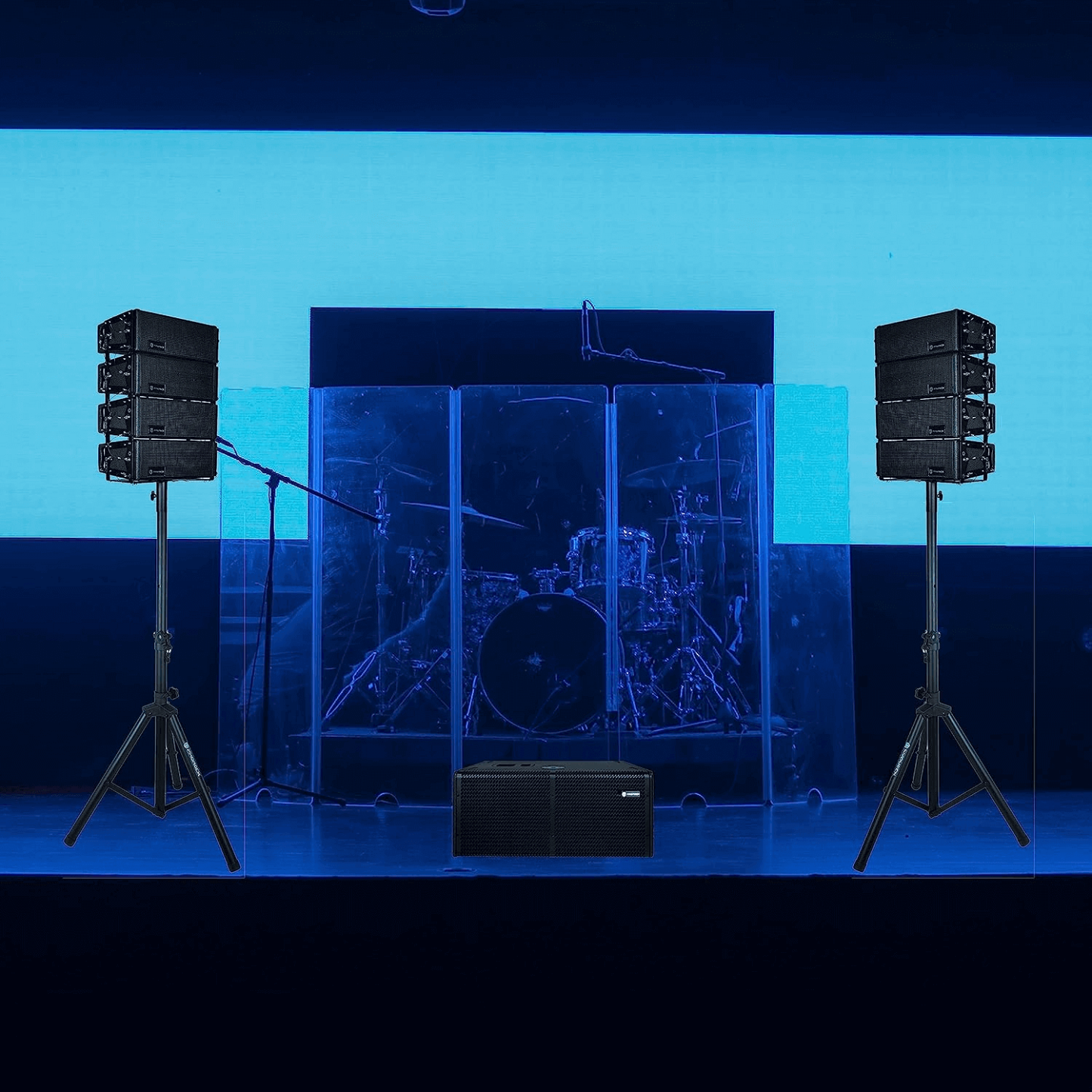 PRORECK PR-212T | Dual 12''Subs 6000W Powered PA System Large