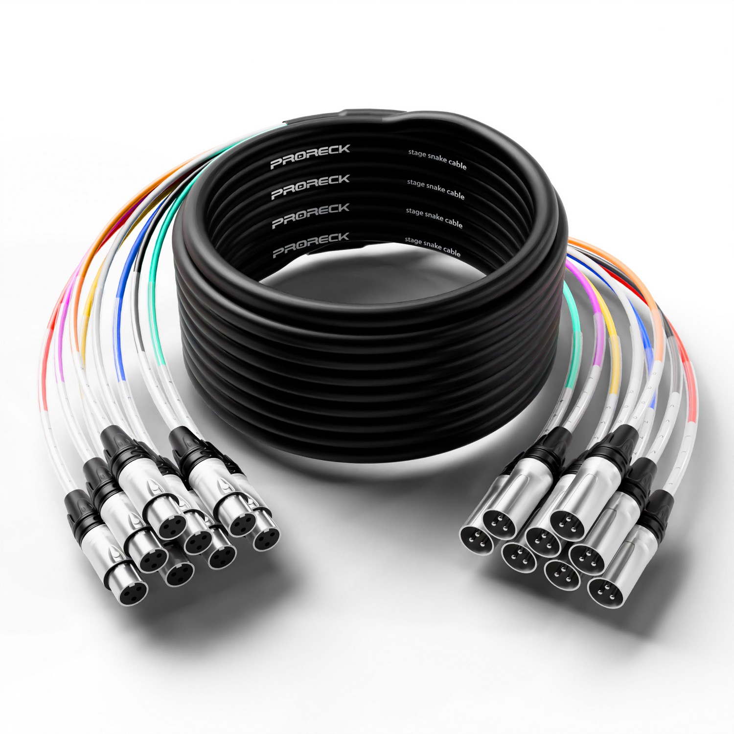 PRORECK PR-XLR/XLR-4*50 | XLR Male to XLR Female) Cable 50ft 4 Channel | Audio Cable