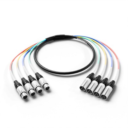 PRORECK PR-XLR/XLR-4*6 | XLR Male to XLR Female) Cable 6ft 4 Channel | Audio Cable