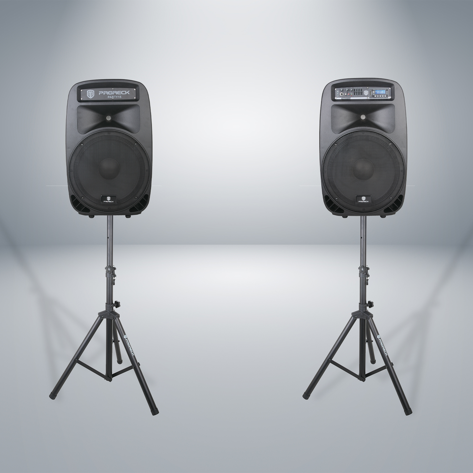 PRORECK Party 15 | Portable 15-Inch 2000 Watt Powered PA Speaker System