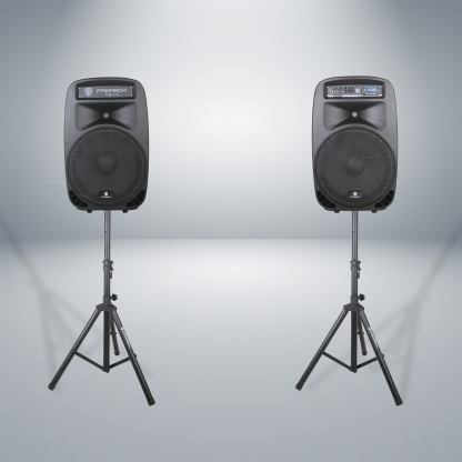 PRORECK Party 15 | Portable 15-Inch 2000 Watt Powered PA Speaker System