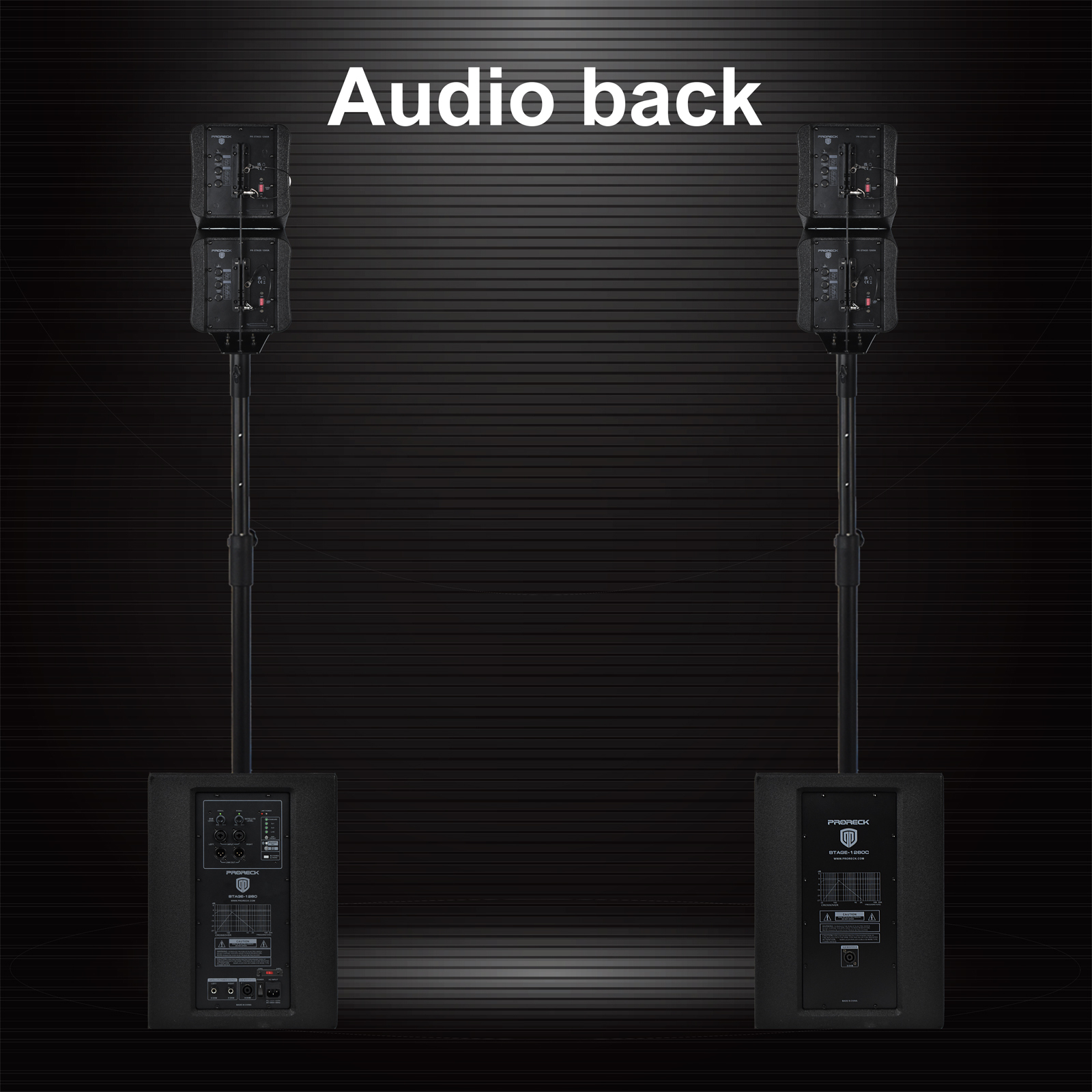 PRORECK STAGE-1260 | 3400W Dual-12 Inch Suboofers | Enchanced CLUB-8000 