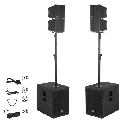 PRORECK STAGE-1260 | 3400W Dual-12 Inch Suboofers | Enchanced CLUB-8000 