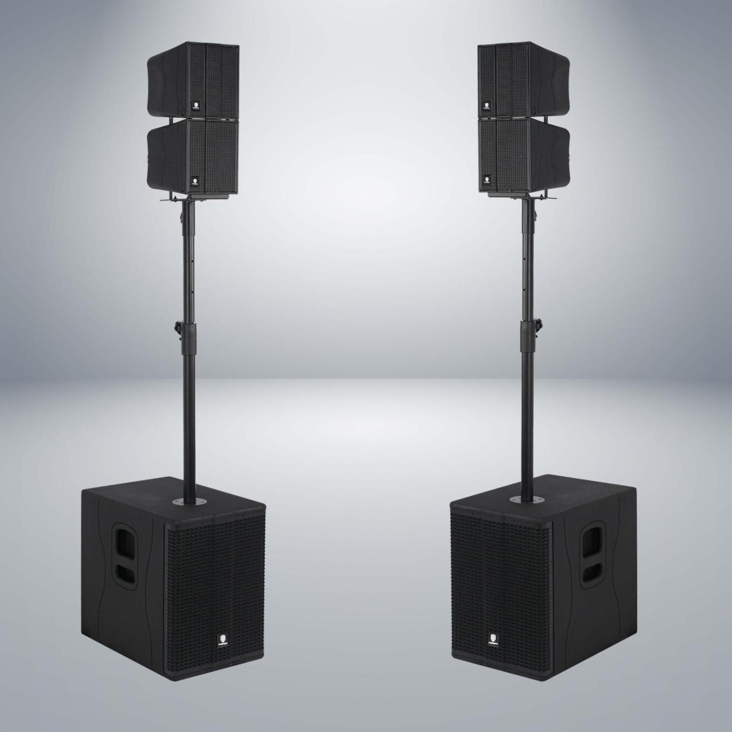 PRORECK STAGE-1260 | 3400W Dual-12 Inch Suboofers | Enchanced CLUB-8000 