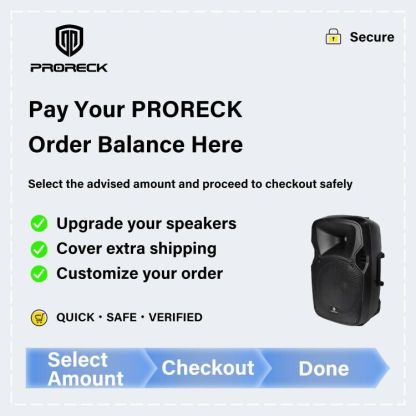 PRORECK Speakers – Price Difference Payment Link