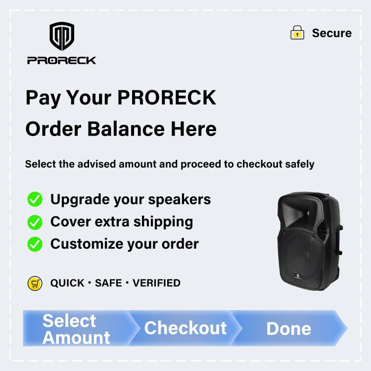 PRORECK Speakers – Price Difference Payment Link