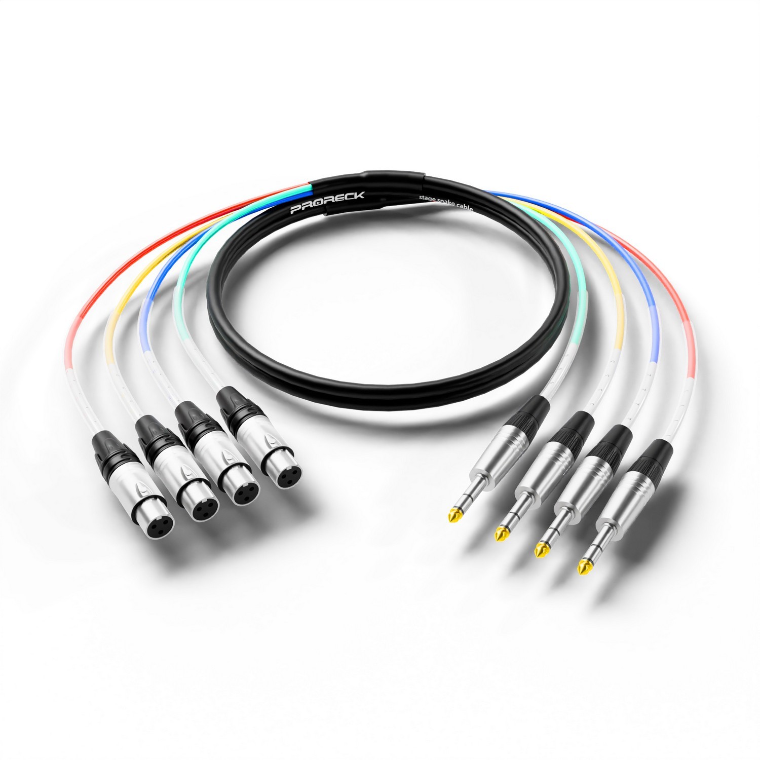 [Copy]PRORECK PR-TRS/XLR-4*10F | TRS to XLR(Female) Cable 10ft 4 Channel | Speaker Cable