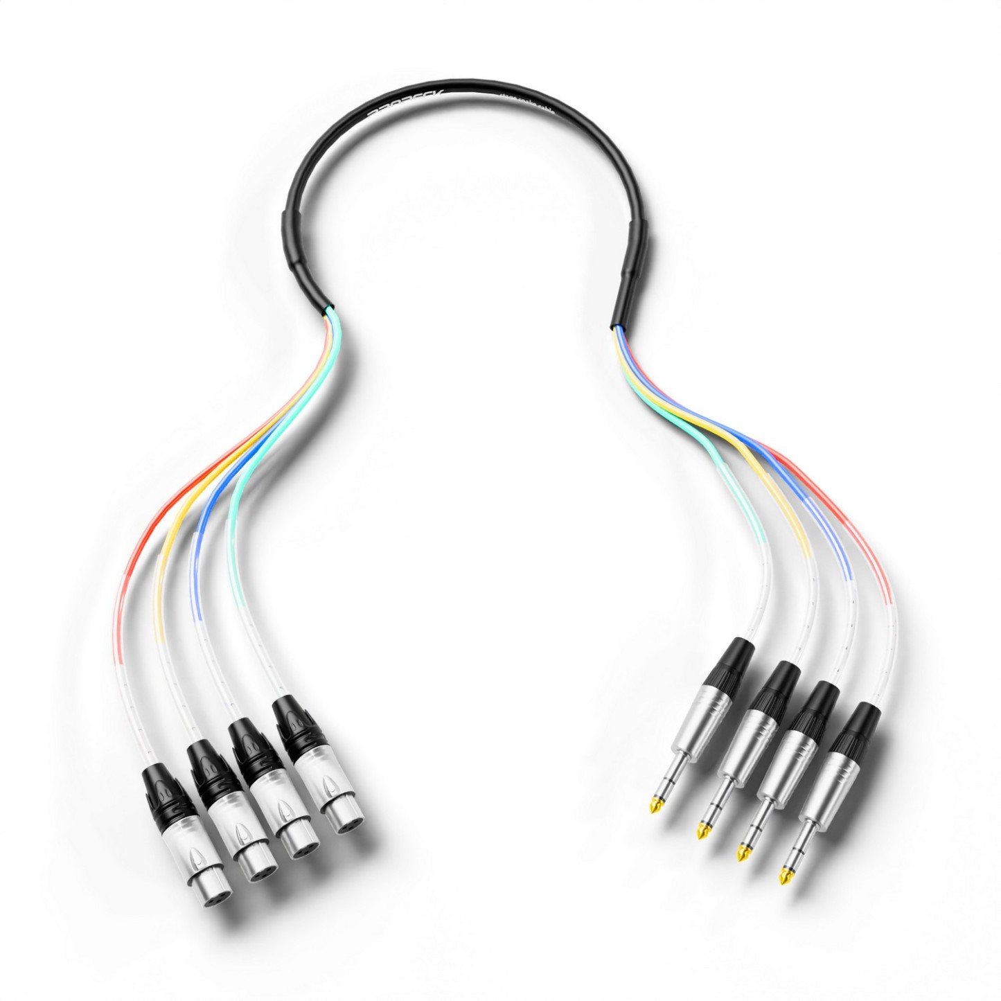 PRORECK PR-TRS/XLR-4*3F | TRS to XLR(Female) Cable 3-Feet 4-Channel | Speaker Cable