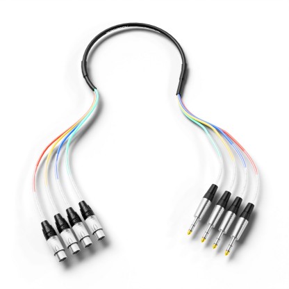 PRORECK PR-TRS/XLR-4*3F | TRS to XLR(Female) Cable 3-Feet 4-Channel | Speaker Cable