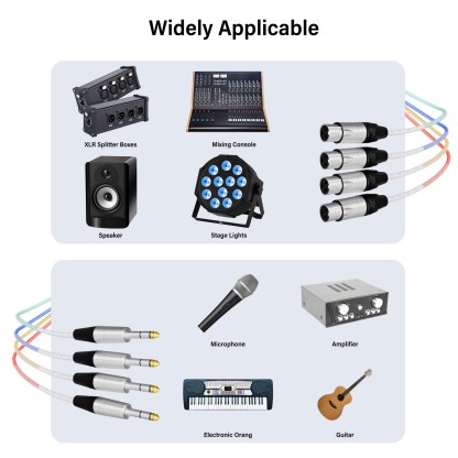 [Copy]PRORECK PR-TRS/XLR-4*10F | TRS to XLR(Female) Cable 10ft 4 Channel | Speaker Cable
