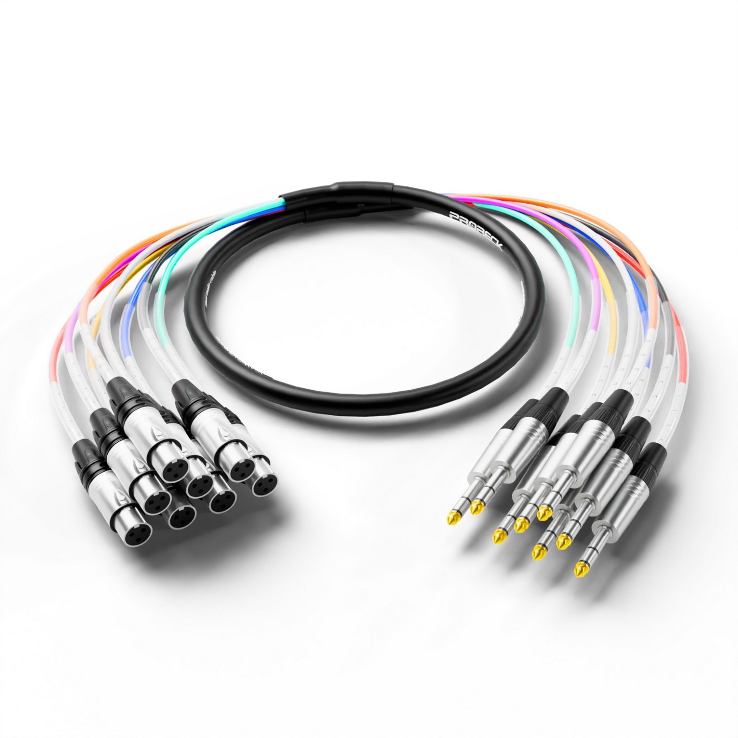 PRORECK PR-TRS/XLR-8*6F | TRS to XLR(Female) Cable 6ft 8 Channel | Speaker Cable