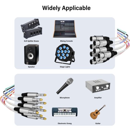 PRORECK PR-TRS/XLR-8*20F | TRS to XLR(Female) Cable 20ft 8 Channel | Speaker Cable