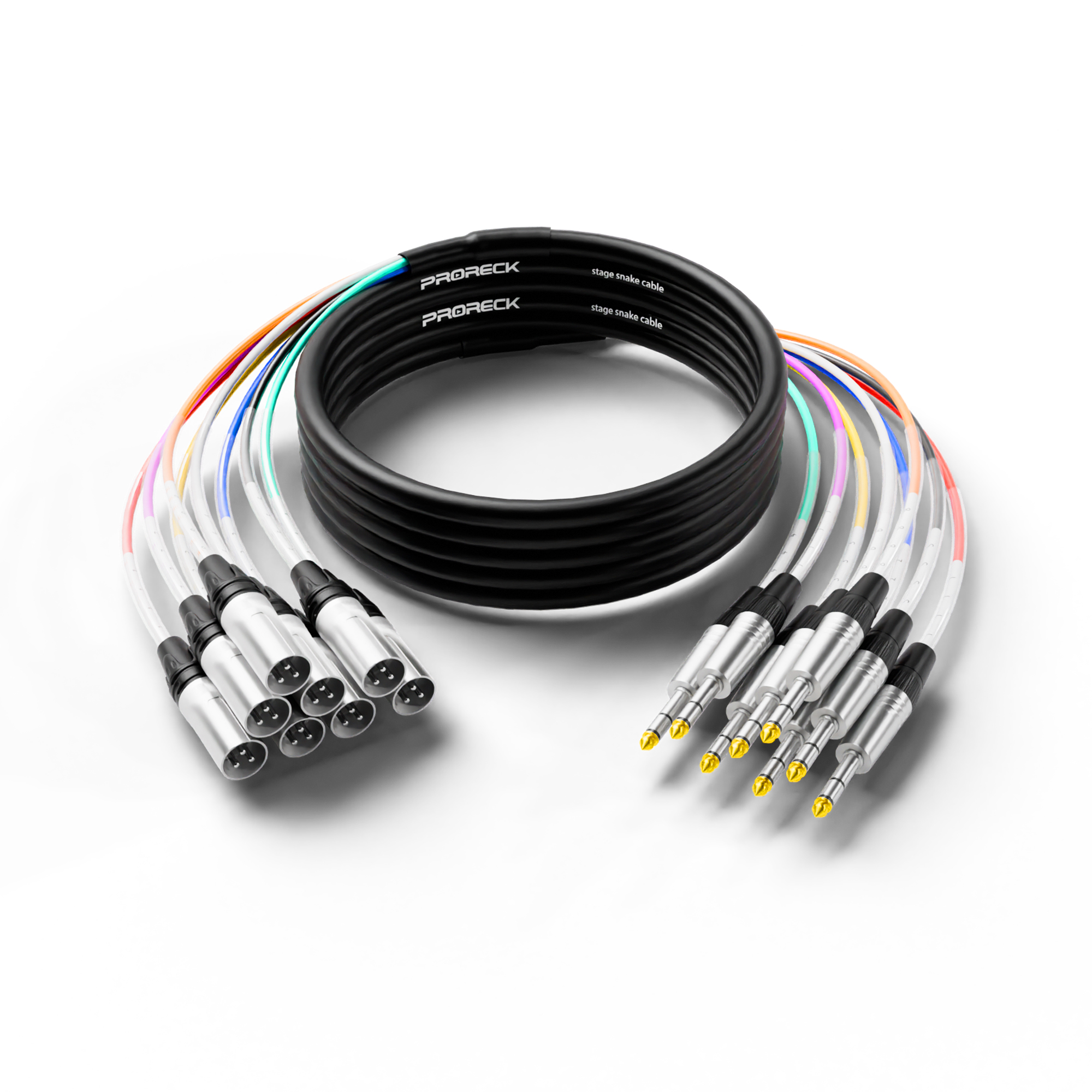 Proreck TRS XLR Male 20ft 8-Channel Speaker Cable – PRORECK