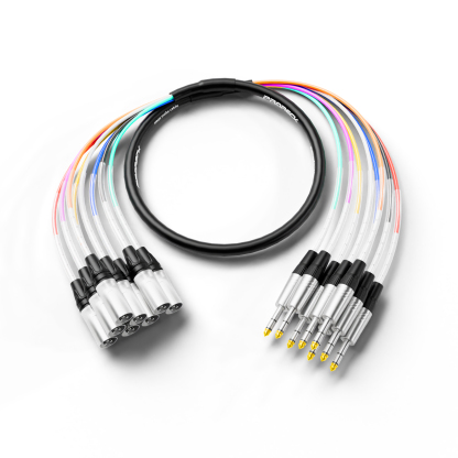 PRORECK PR-TRS/XLR-8*6M | TRS to XLR(Male) Cable 6ft 8 Channel | Speaker Cable