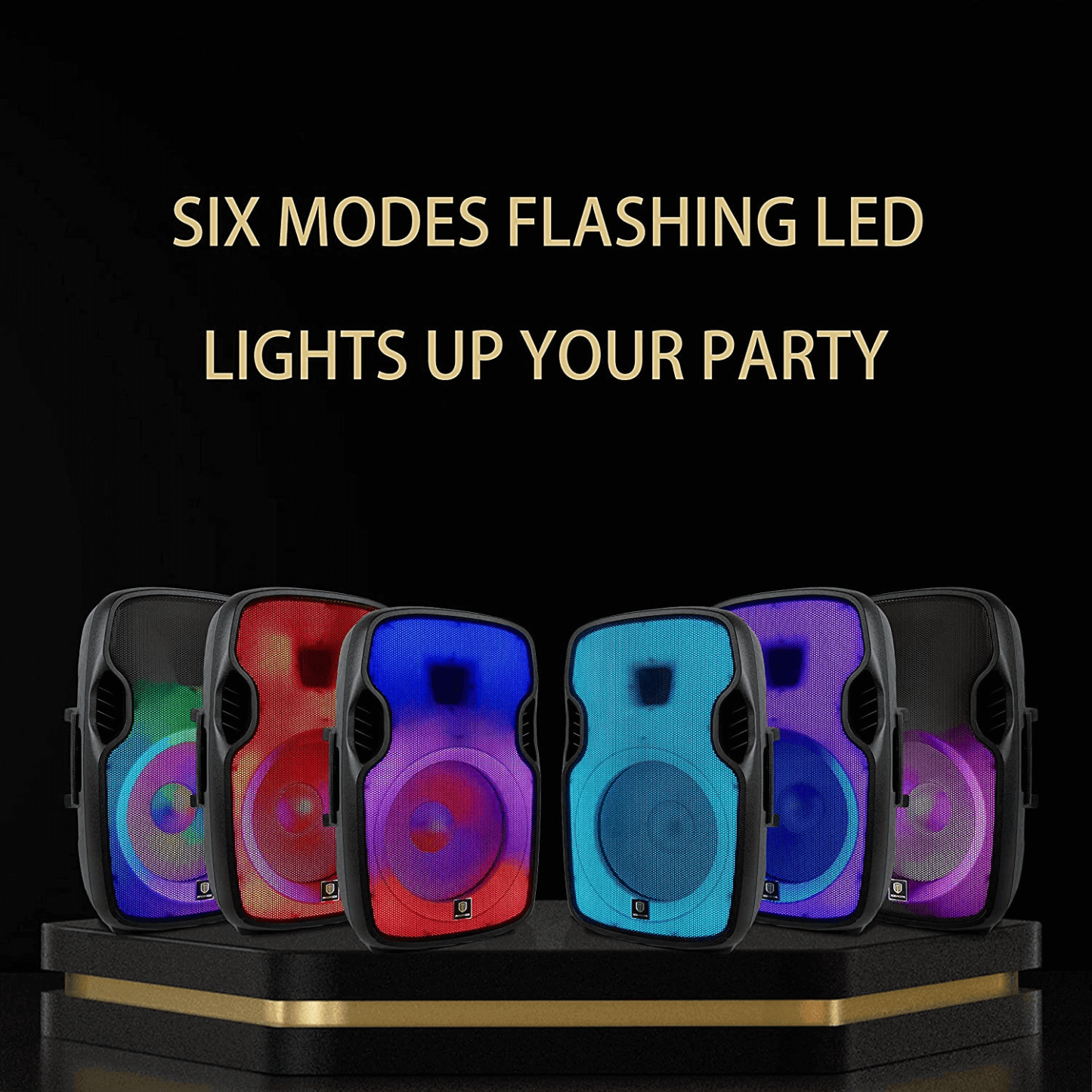 PRORECK Titan 15A | 600W 15inch LED Powered Bluetooth PA Speaker 