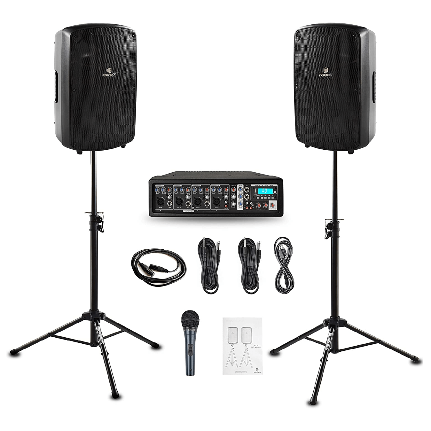 PRORECK MX10 AUDIO 1600W 10inch MIXER PASYSTEM AUDIMX SPEAKERMIX STAND MIXER