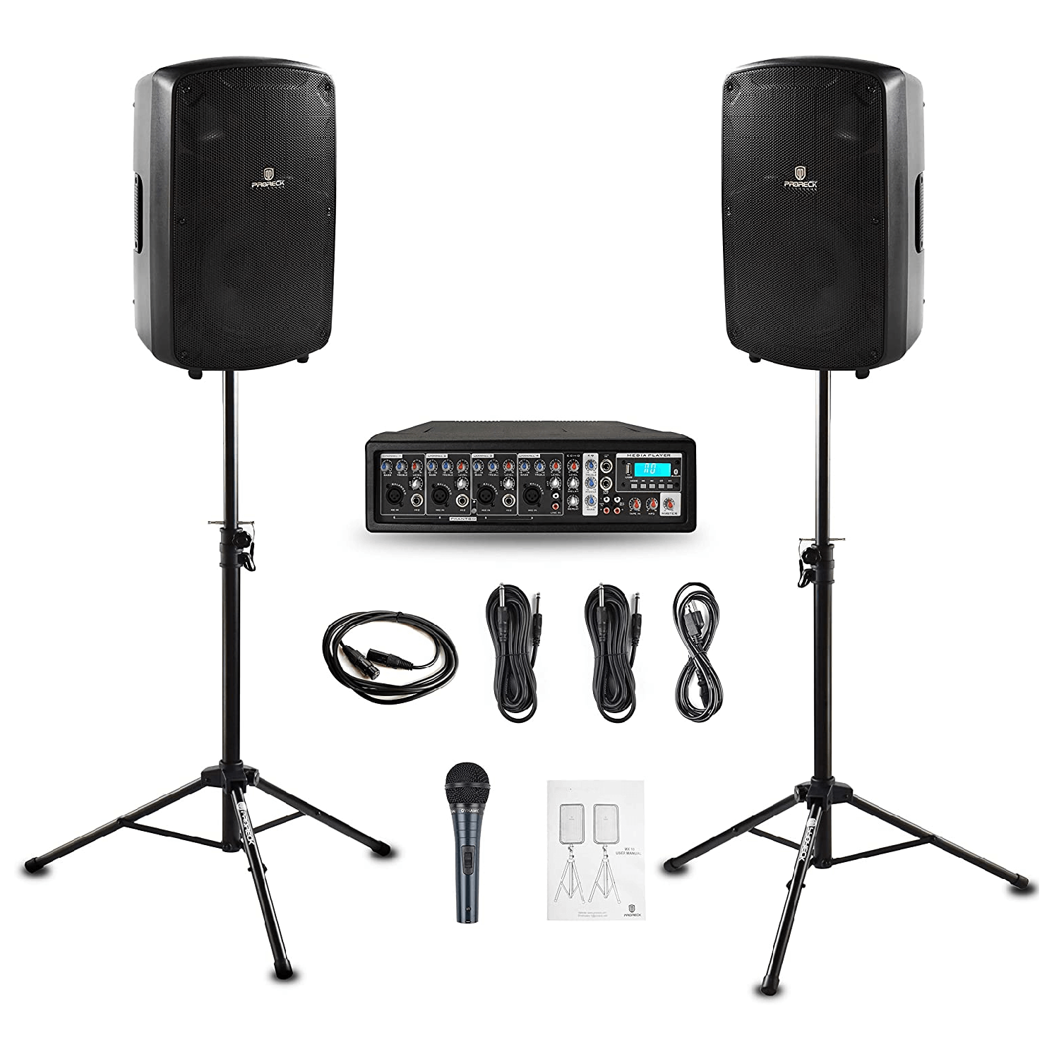 PRORECK MX10 AUDIO 1600W 10inch MIXER PASYSTEM AUDIMX SPEAKERMIX STAND MIXER