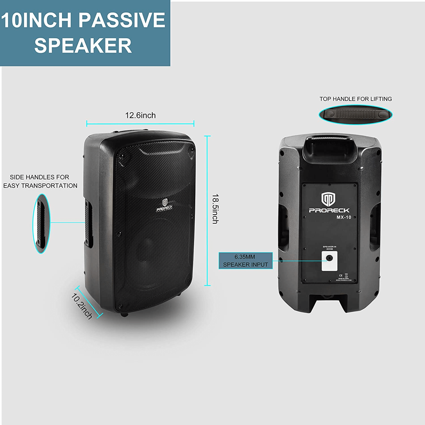 PRORECK MX10 AUDIO 1600W 10inch MIXER PASYSTEM AUDIMX SPEAKERMIX STAND MIXER