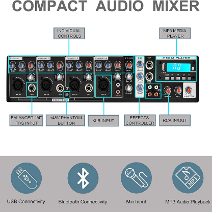 PRORECK MX10 AUDIO 1600W 10inch MIXER PASYSTEM AUDIMX SPEAKERMIX STAND MIXER