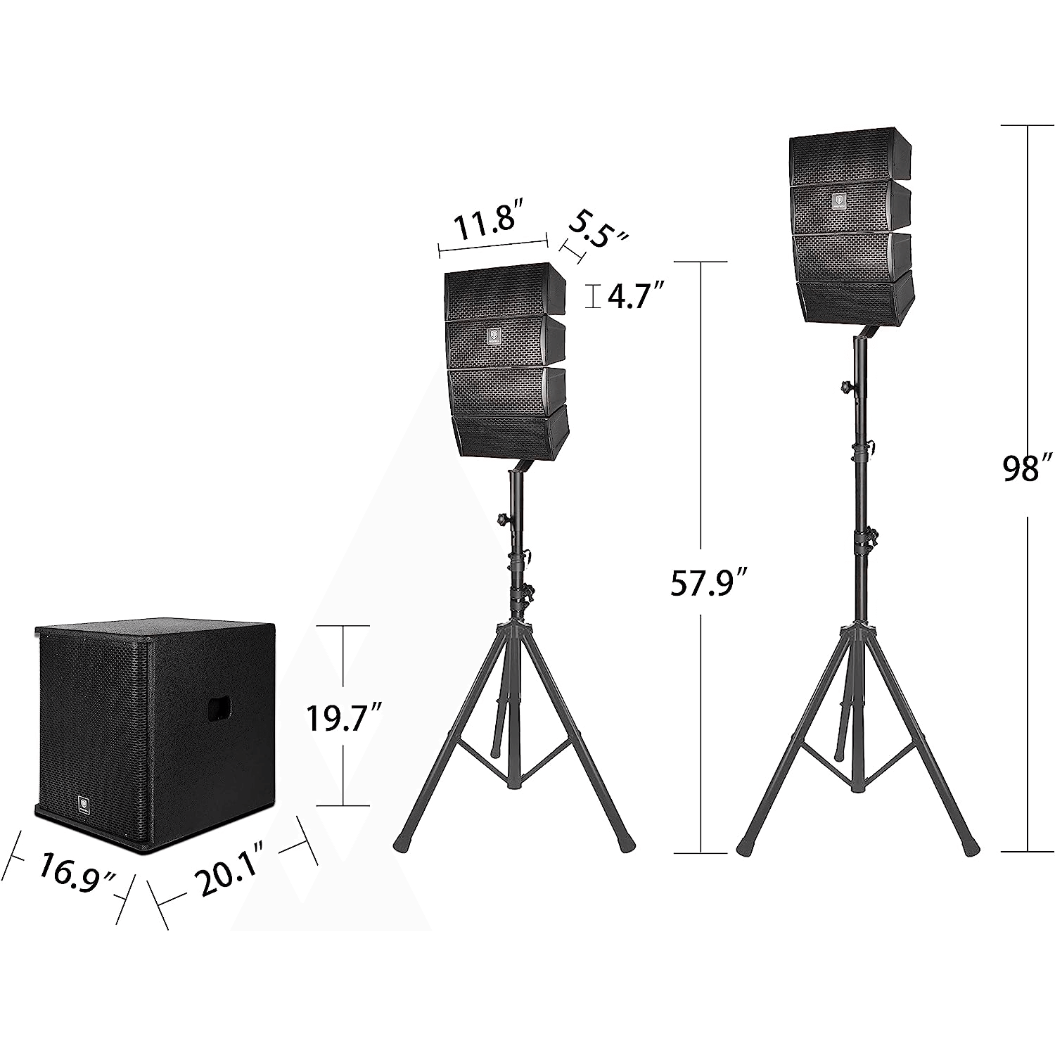 PRORECK Club 3500 | Bluetooth 3500W Party PA System |15''SUB|15 inch powered subwoofer | Lift Size Stand