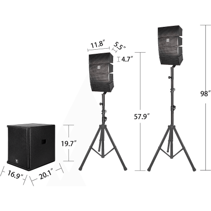 PRORECK Club 3500 | Bluetooth 3500W Party PA System |15''SUB|15 inch powered subwoofer | Lift Size Stand
