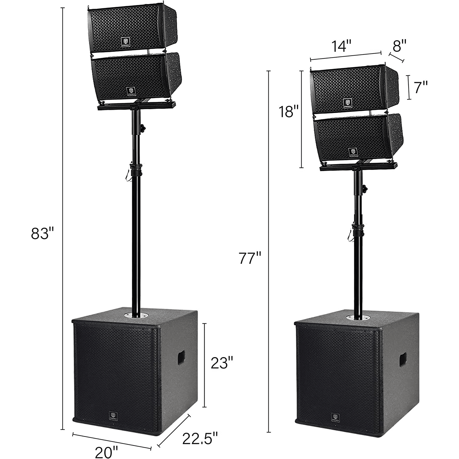 PRORECK Club 6000 | Dual-15 Inch Subwoofer PA System 3000W