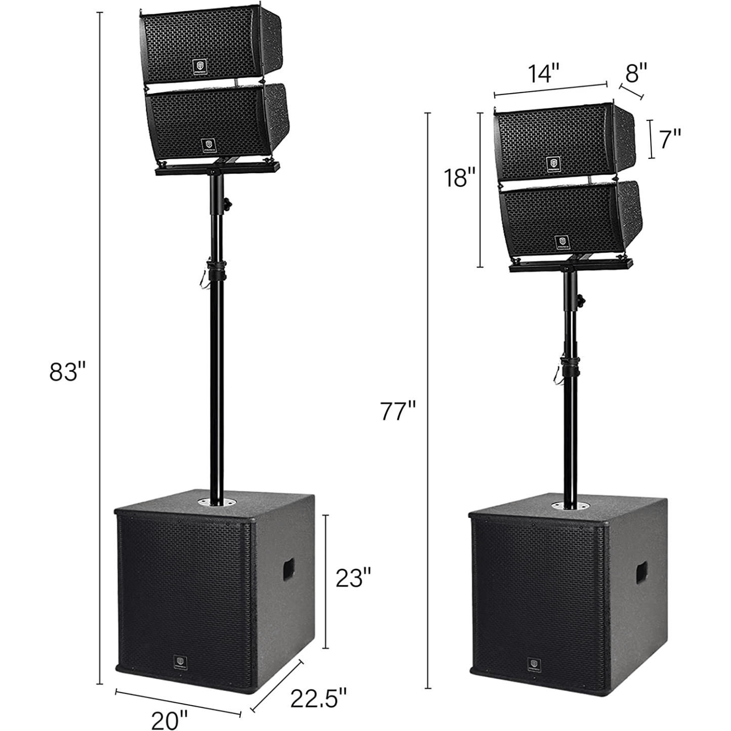 PRORECK Club 6000 | Dual-15 Inch Subwoofer PA System 3000W