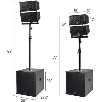 PRORECK Club 6000 | Dual-15 Inch Subwoofer PA System 3000W