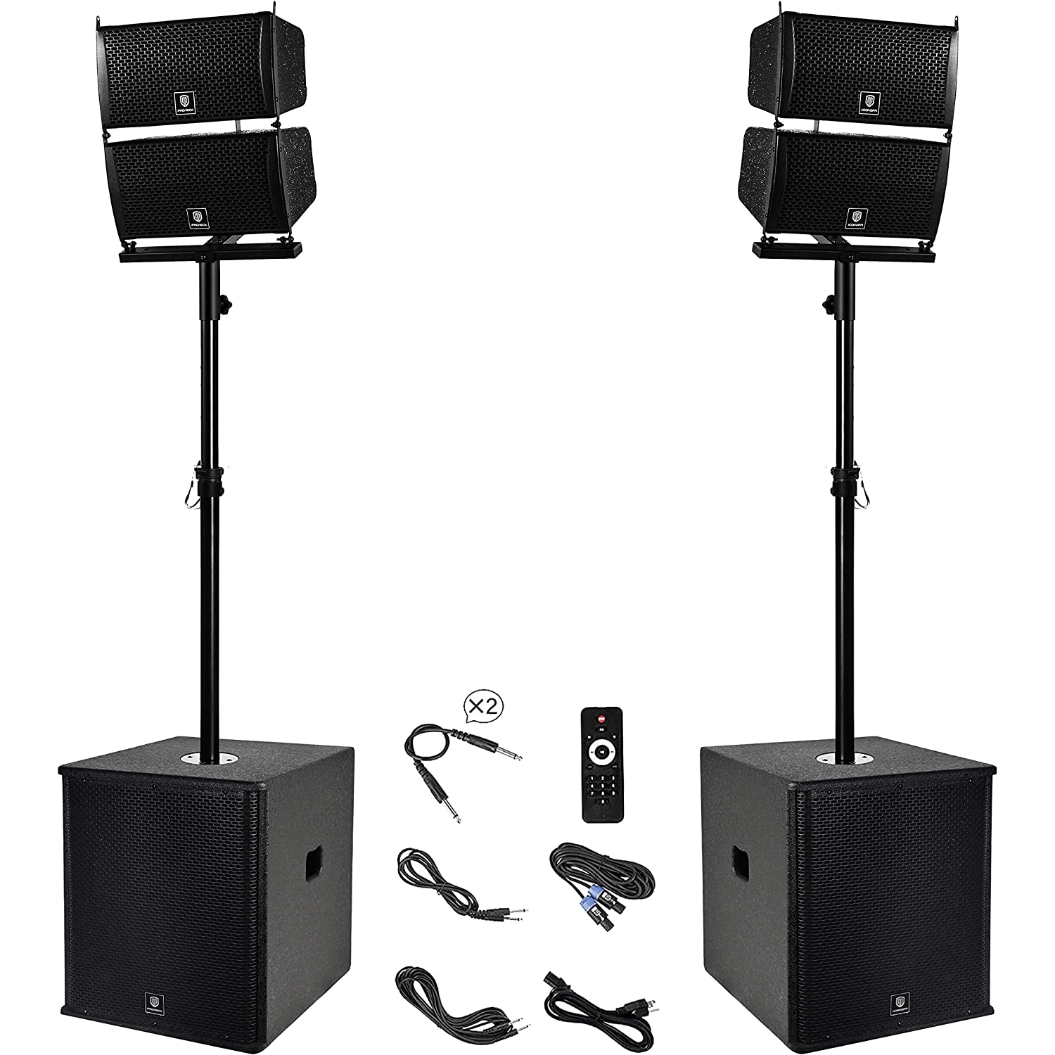 PRORECK Club 6000 | Dual-15 Inch Subwoofer PA System 3000W