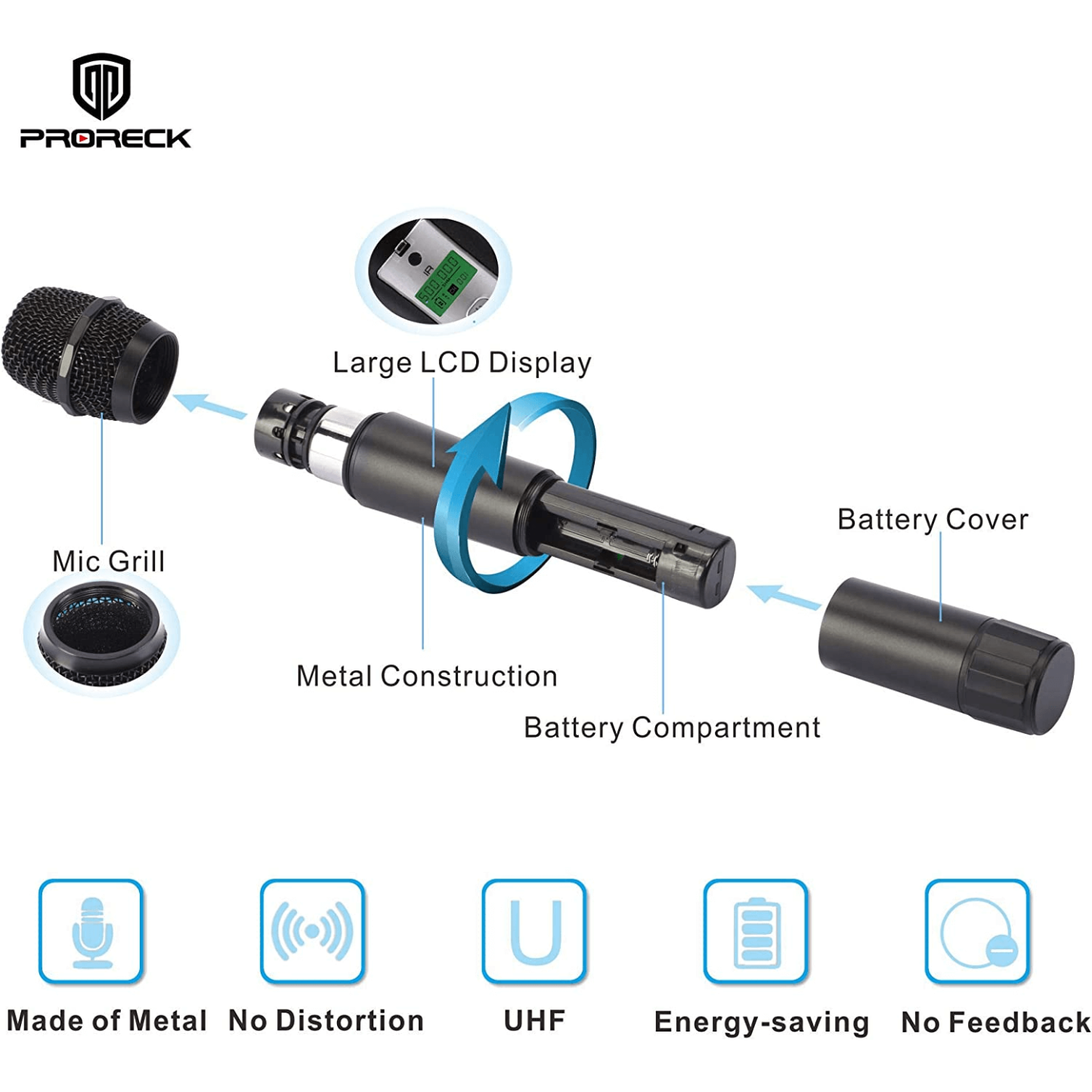 Proreck UK4000|Wireless Microphone microphono