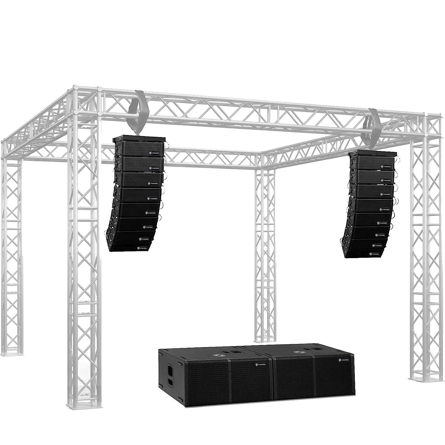 PRORECK PR-212TS | 7200W High Dual-12 Inch Suboofers | Large PA System Venue Set