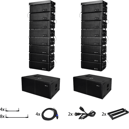 PRORECK PR-212TS | 7200W High Dual-12 Inch Suboofers | Large PA System Venue Set