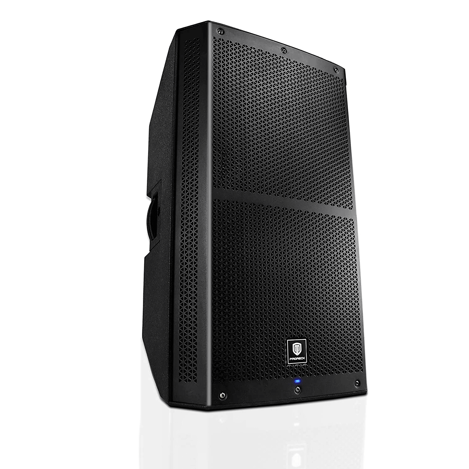 Front view of PRORECK SP15 15-inch powered subwoofer