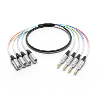 PRORECK PR-TRS/XLR-4*6M | TRS to XLR(Male) Cable 6ft 4 Channel | Speaker Cable