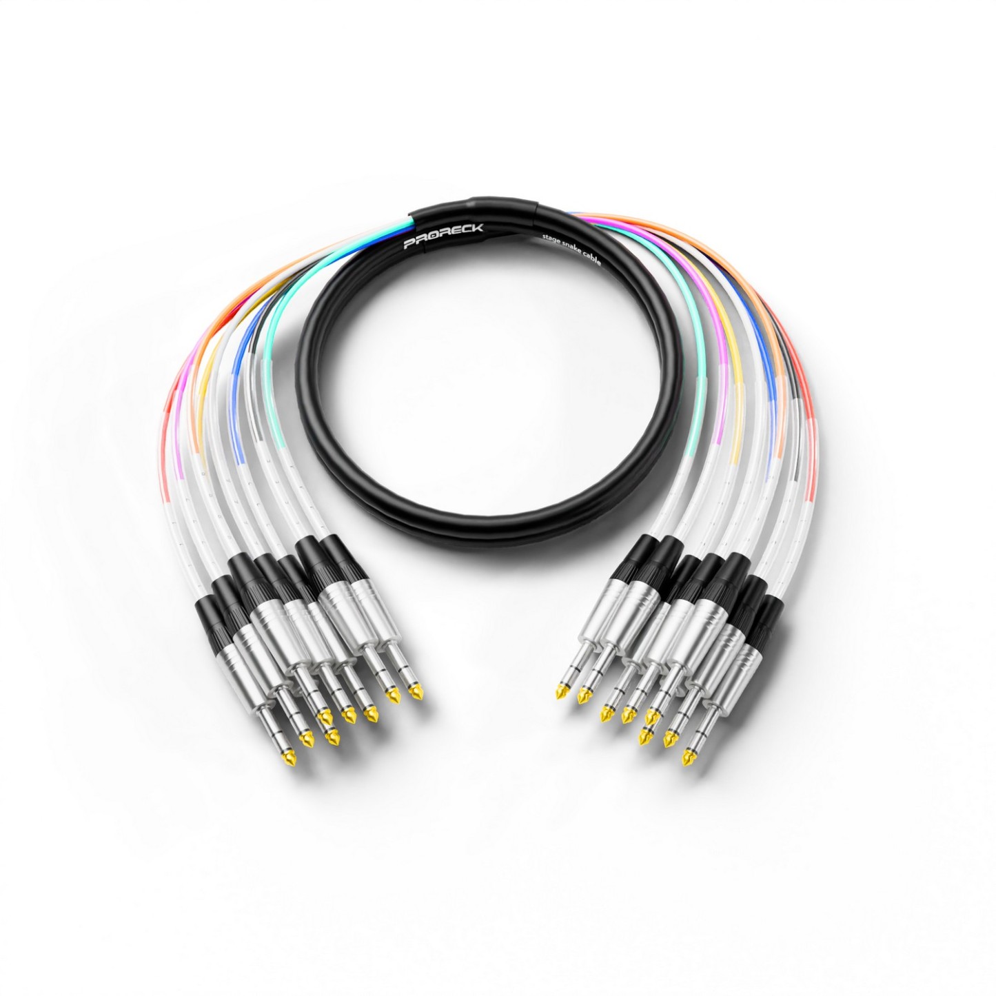 PRORECK 10ft 8-channel TRS to TRS audio cable view