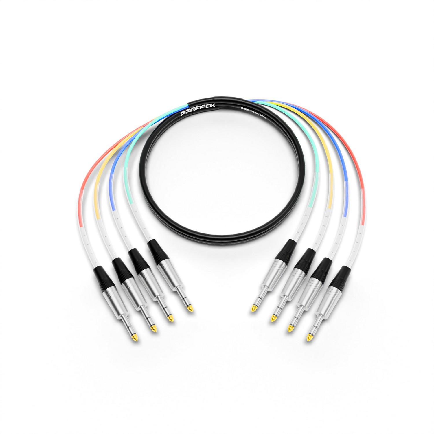 PRORECK 10ft TRS to TRS audio cable - full product view