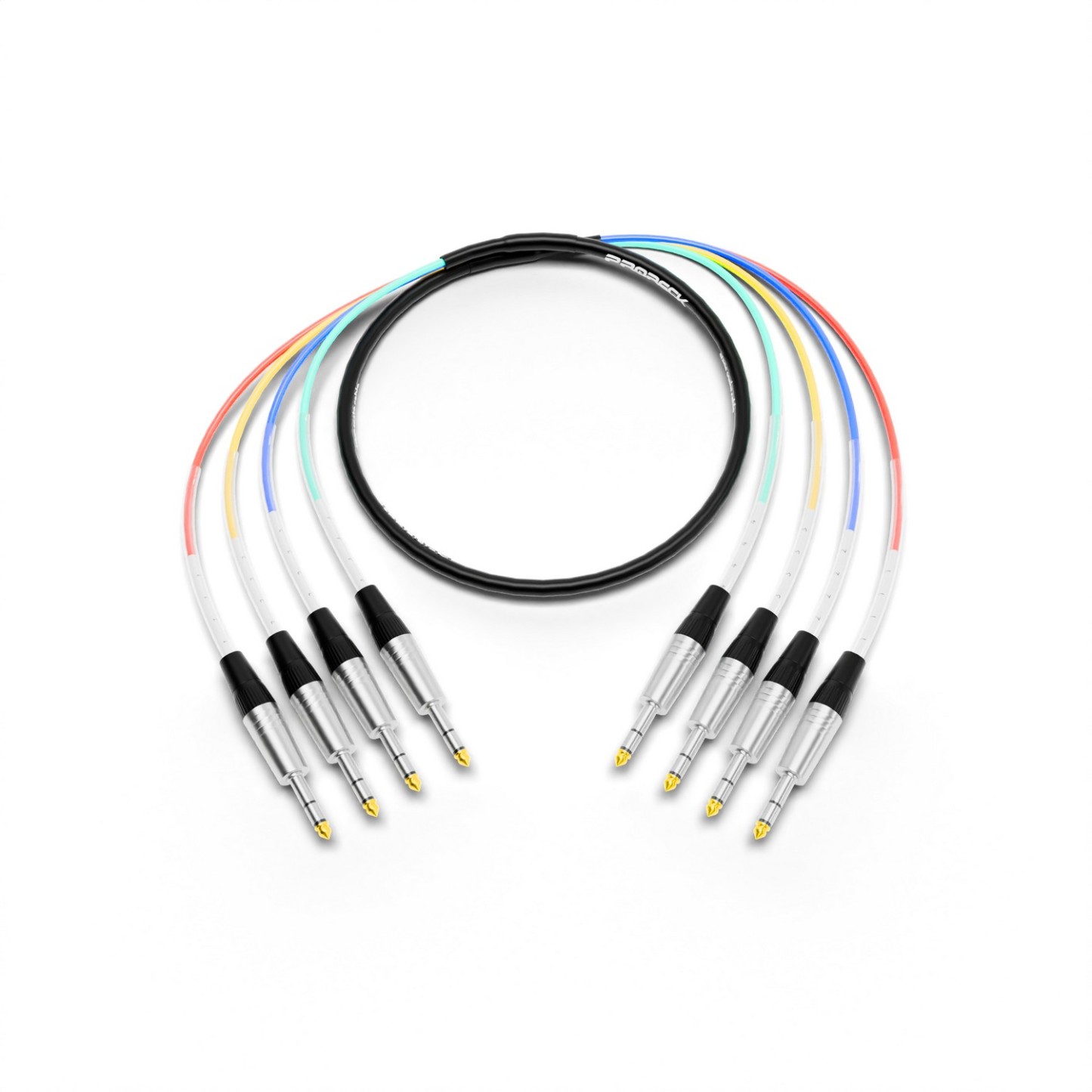 close-up of PRORECK 6ft TRS to TRS audio cable