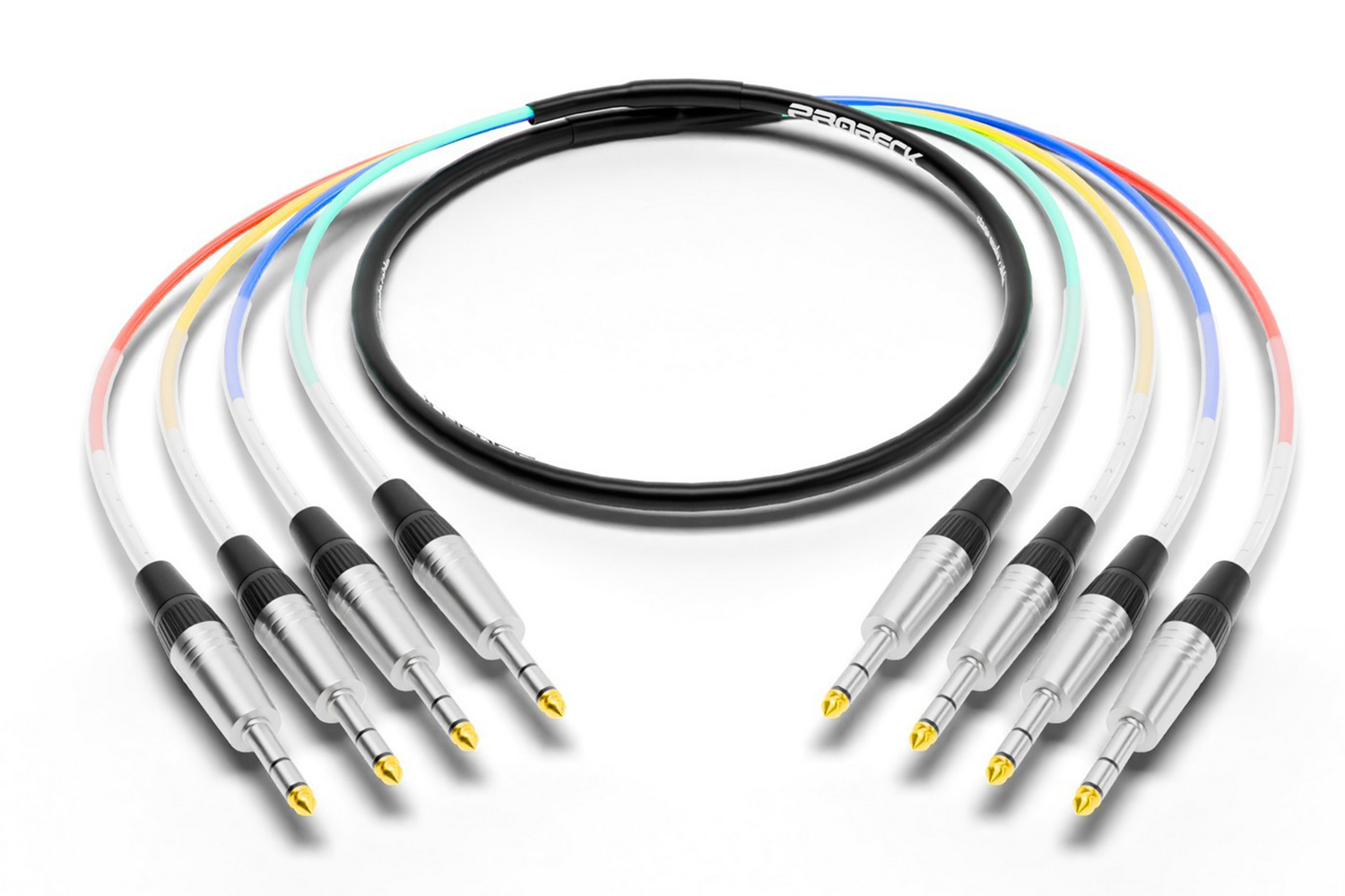 Detailed view of PRORECK 6ft TRS to TRS cable