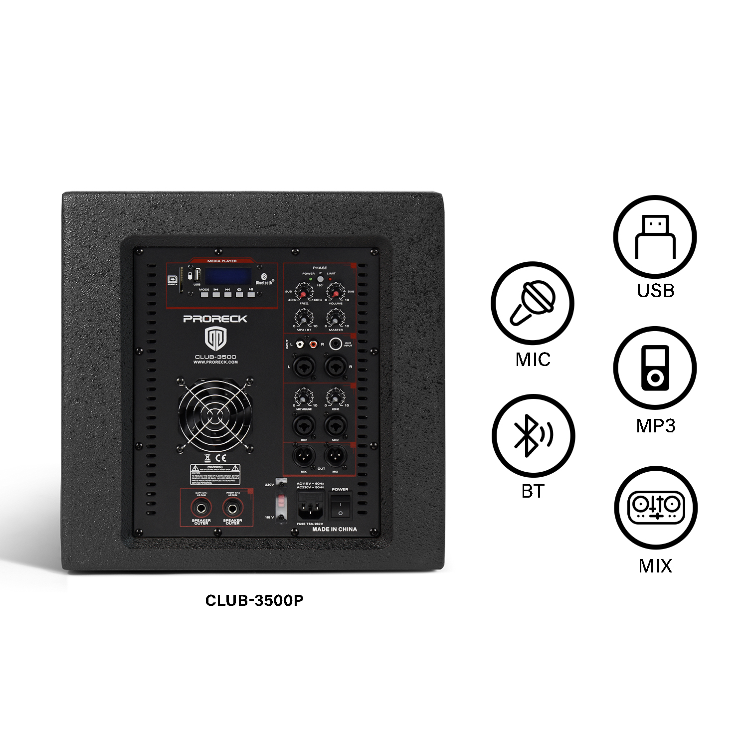 PRORECK Replacment Subwoofer | PRORECK CLUB SERIES|Single Subwoofer Replacement Accessory Second Buy 