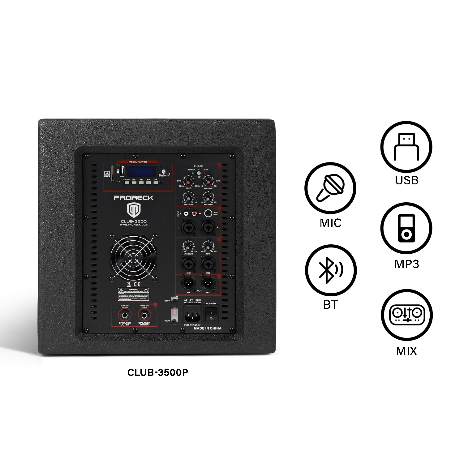 PRORECK Replacment Subwoofer | PRORECK CLUB SERIES|Single Subwoofer Replacement Accessory Second Buy 