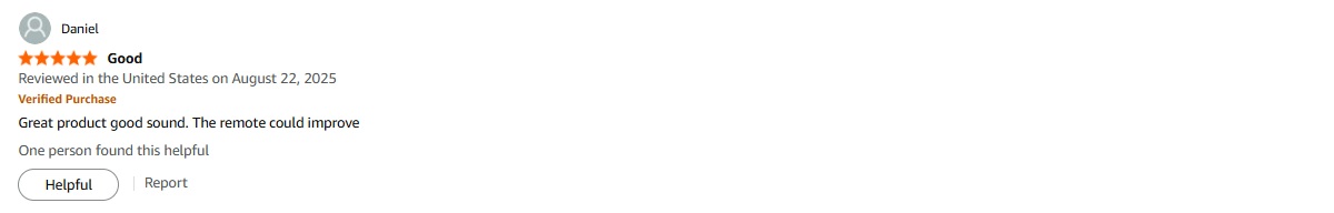 PRORECK Club 6000 customer review focused on sound quality and remote control usability.