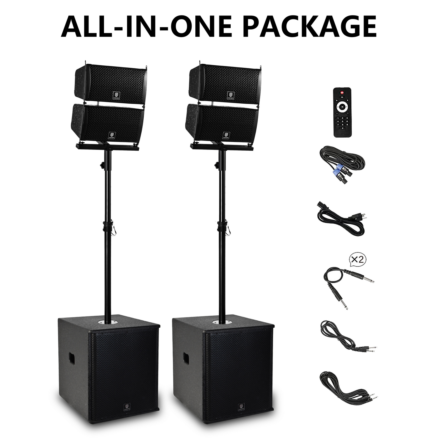 PRORECK Club 6000 | Dual-15 Inch Subwoofer PA System 3000W