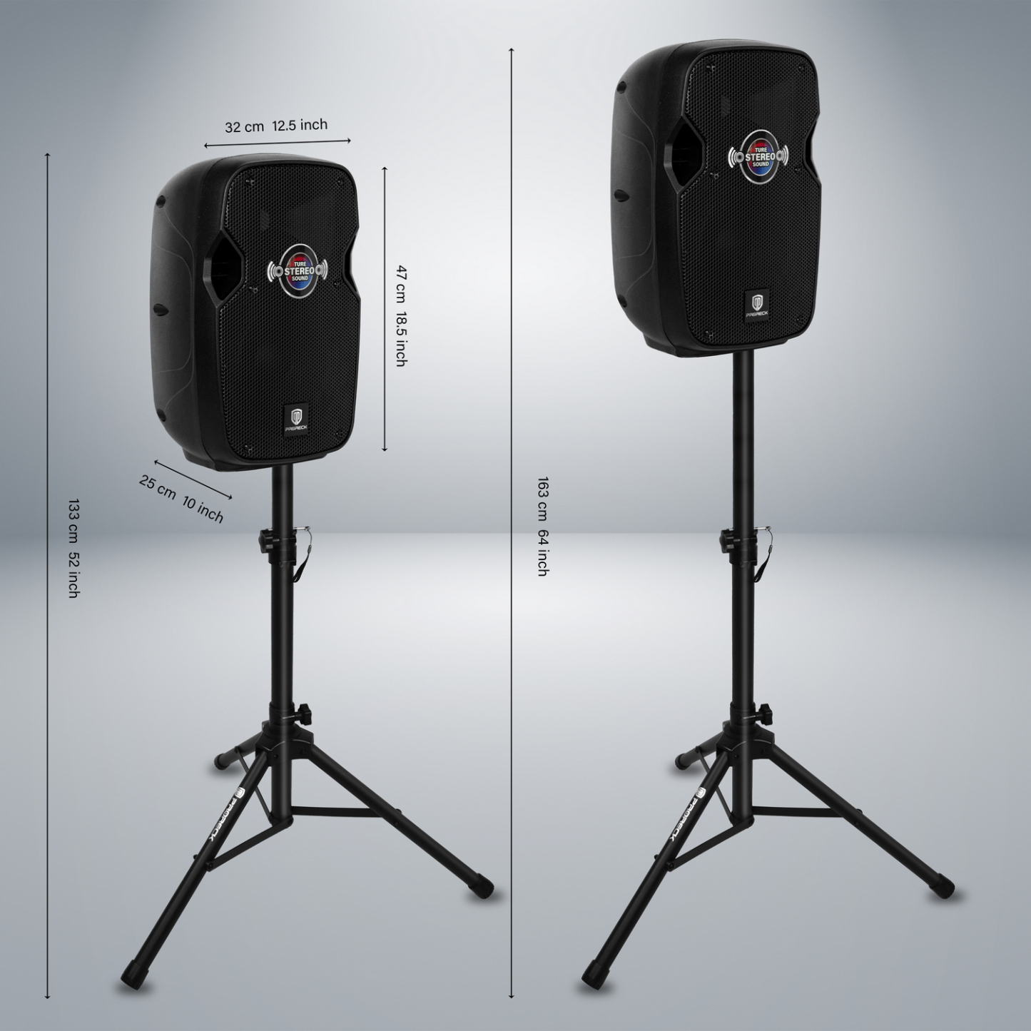 PRORECK IMPACT 10 – PA Speakers size