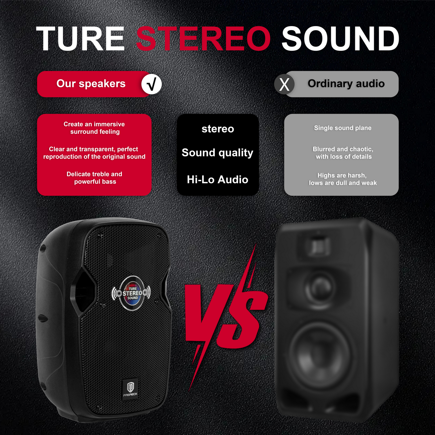 PRORECK IMPACT 10 – 800W Portable PA System with 10” Powered Speakers for DJs & Events